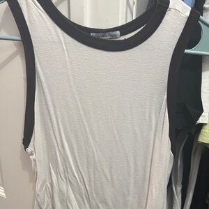 Charlotte Russe White and Black Tank Top
